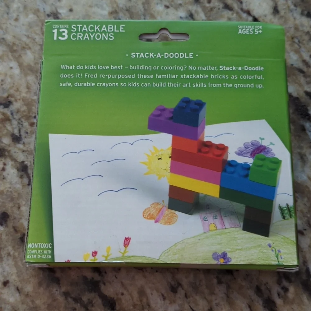 Fred Stack-A-Doodle Building-Block Crayon Set - Picture 3 of 4